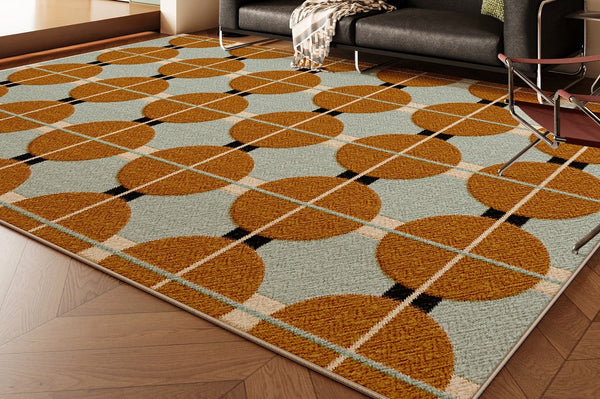 Geometric Modern Carpets, Mid Century Contemporary Rugs, Modern Rugs for Living Room, Colorful Abstract Rugs for Bedroom