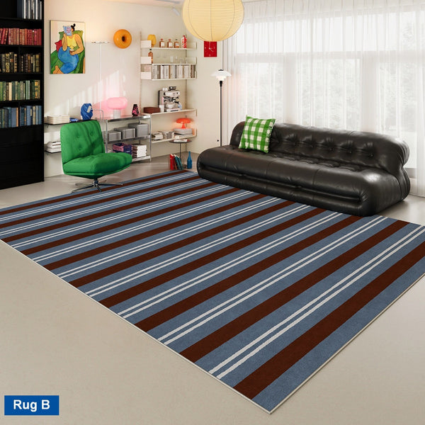 Modern Rugs under Coffee Table, Mid Century Contemporary Modern Rugs, Colorful Modern Rugs for Living Room, Dining Room Geometric Modern Rugs-Art Painting Canvas