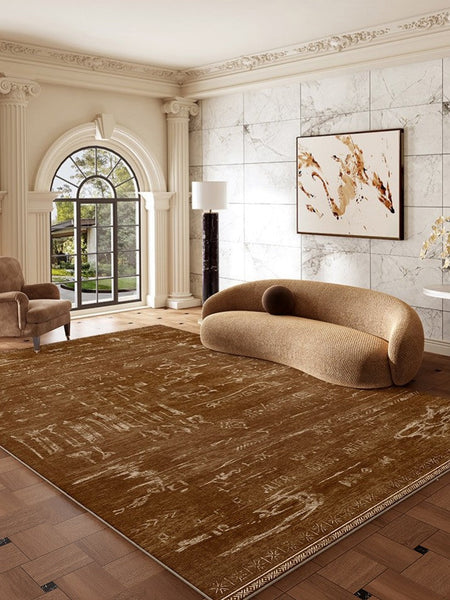 Mid Century Modern Rugs for Living Room, Geometric Contemporary Rugs, Abstract Contemporary Modern Rugs for Dining Room-Art Painting Canvas