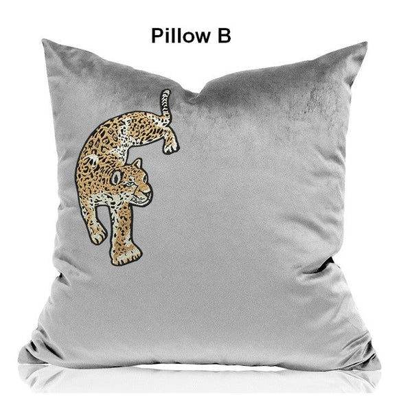 Cheetah Decorative Throw Pillows, Decorative Pillows for Living Room, Modern Sofa Pillows, Contemporary Throw Pillows-Art Painting Canvas