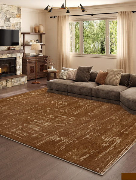 Mid Century Modern Rugs for Living Room, Geometric Contemporary Rugs, Abstract Contemporary Modern Rugs for Dining Room-Art Painting Canvas