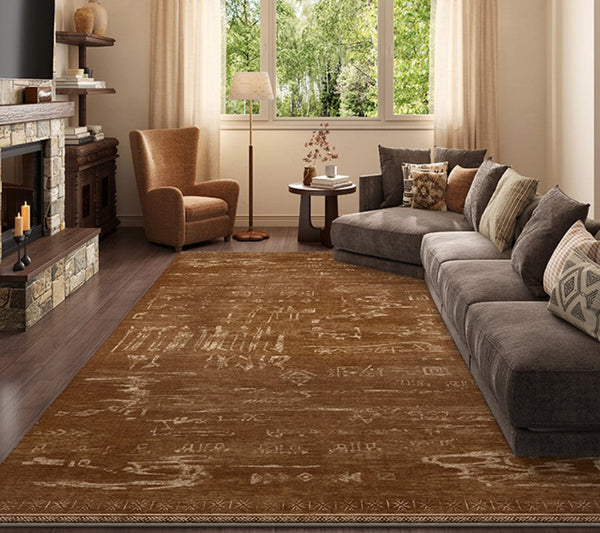 Mid Century Modern Rugs for Living Room, Geometric Contemporary Rugs, Abstract Contemporary Modern Rugs for Dining Room-Art Painting Canvas