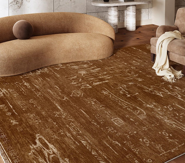 Mid Century Modern Rugs for Living Room, Geometric Contemporary Rugs, Abstract Contemporary Modern Rugs for Dining Room-Art Painting Canvas