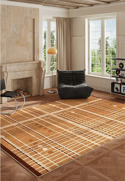 Large Contemporary Area Rugs for Dining Room, Modern Living Room Rug Ideas, Mid Century Modern Rugs for Bedroom-Art Painting Canvas