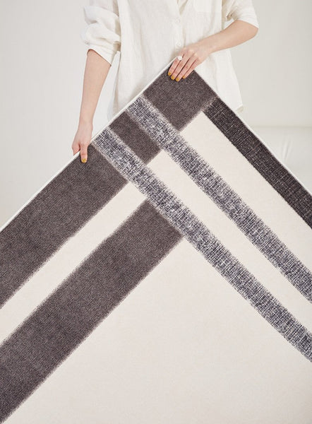 Geometric Contemporary Modern Rugs Next to Bed, Modern Carpets for Office, Abstract Area Rugs for Living Room, Modern Soft Rugs under Dining Room Table-Art Painting Canvas