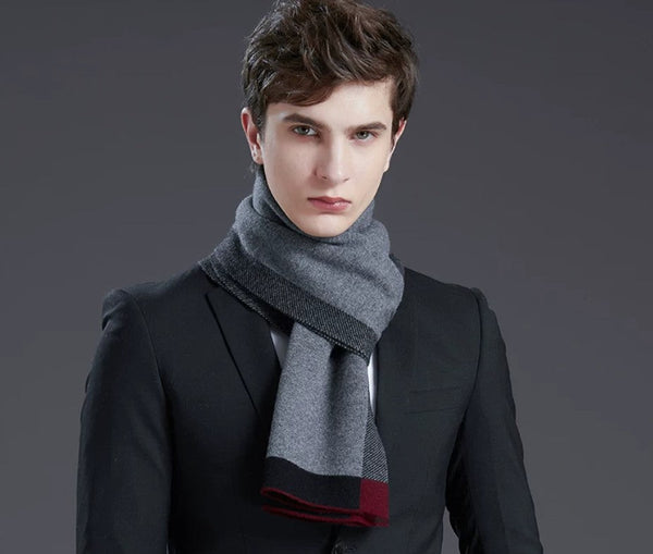 Casual Scarf Men, Men's Winter Scarf, Formal Men Scarf Styles, Modern Wool Scarf for Men, Men's Wool Scarf Winter, Business Wool Scarf for Gentleman