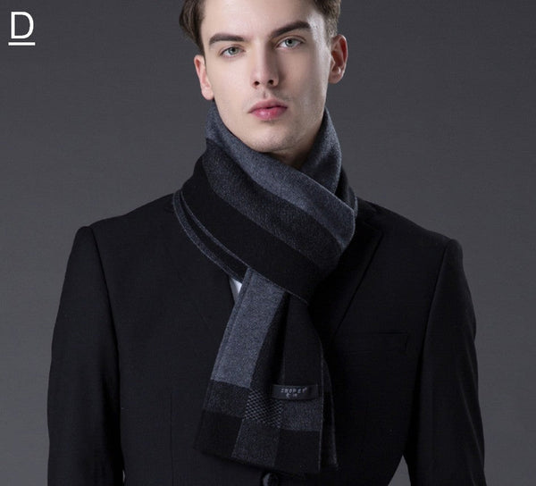 Wool Scarf for Gentleman, Thick Wool Scarf, Men's Winter Scarf, Men's Wool Scarf Winter, Fashion Scarf, Formal Men Scarf Styles, Business Casual Scarf Men-Art Painting Canvas