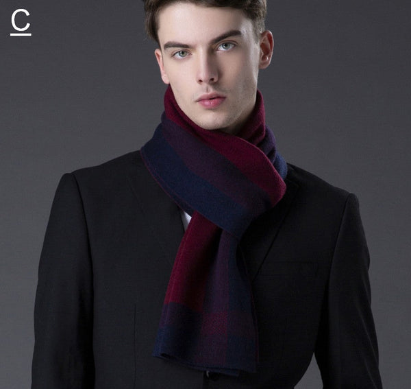 Men's Wool Scarf Winter, Wool Scarf for Gentleman, Thick Wool Scarf, Men's Winter Scarf, Fashion Scarf, Formal Men Scarf Styles, Business Casual Scarf Men-Art Painting Canvas