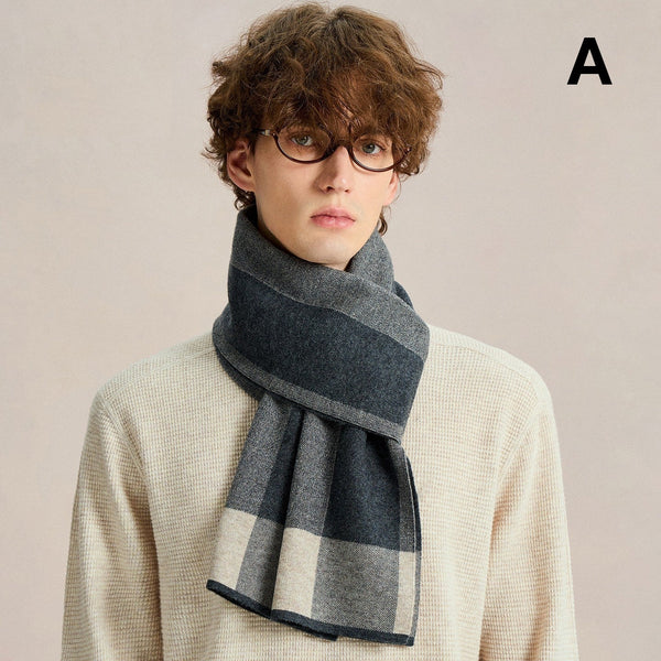 Men's Winter Soft Wool Scarves, Men's Wool Scarf Winter, Formal Men Scarf Styles, Casual Scarf for Men, Men's Winter Scarf, Business Wool Scarf for Gentleman