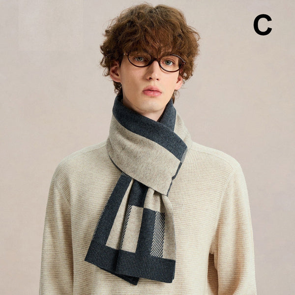 Business Wool Scarf for Gentleman, Formal Men Scarf Styles, Men's Winter Soft Wool Scarves, Men's Winter Scarf, Casual Scarf for Men, Men's Wool Scarf Winter