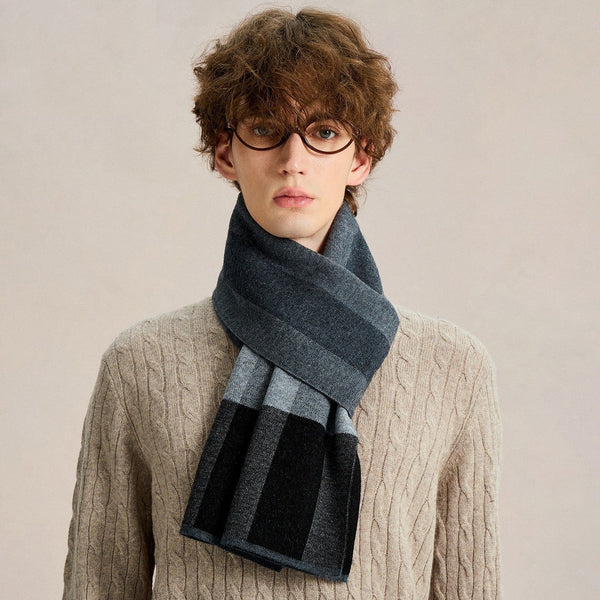 Soft Wool Scarf for Men, Men's Winter Scarf, Business Formal Men Scarf Styles, Wool Scarf for Gentleman, Casual Fashion Scarf for Men, Men's Wool Scarf Winter