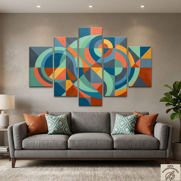 Dining Room Modern Canvas Artwork, Original Abstract Paintings, Extra Large Abstract Wall Art Paintings-Art Painting Canvas
