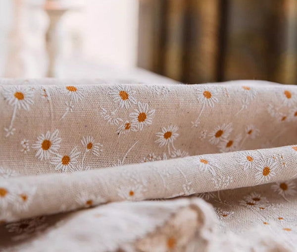 Rustic Flower Pattern Table Covers for Kitchen, Large Rectangle Tablecloth for Dining Room Table, Linen Rectangular Tablecloth for Oval Table, Country Farmhouse Tablecloth-Art Painting Canvas