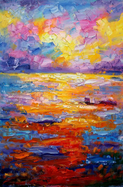 Large Oil Painting on Canvas, Abstract Canvas Paintings,, Custom Abstract Wall Art Painting, Canvas Painting for Living Room-Art Painting Canvas