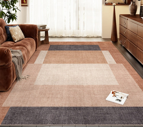 Extra Large Modern Rugs under Dining Room Table, Mid Century Contemporary Modern Rugs, Abstract Modern Rugs for Living Room, Contemporary Geometric Carpets-Art Painting Canvas