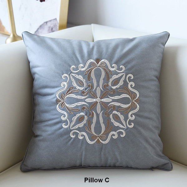 Flower Pattern Decorative Throw Pillows, Modern Sofa Pillows, Contemporary Throw Pillows, Large Decorative Pillows for Living Room-Art Painting Canvas