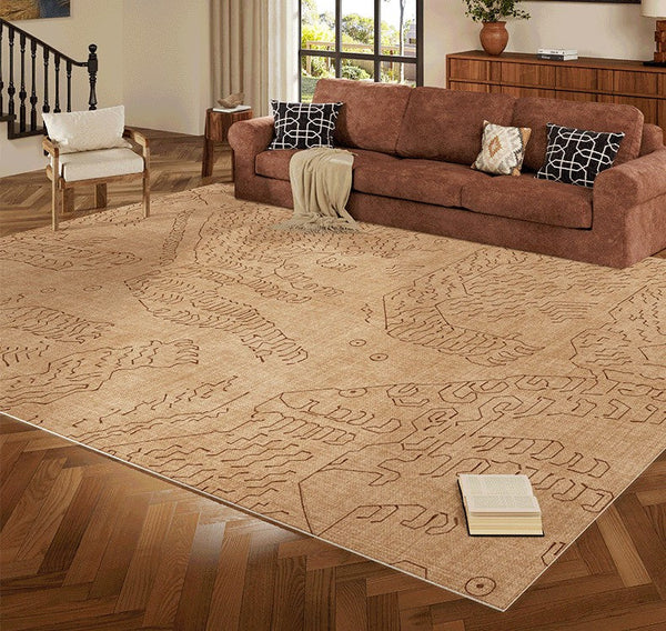 Modern Rugs for Dining Room, Bedroom Modern Rugs, Abstract Geometric Modern Rugs, Contemporary Modern Rugs for Living Room-Art Painting Canvas
