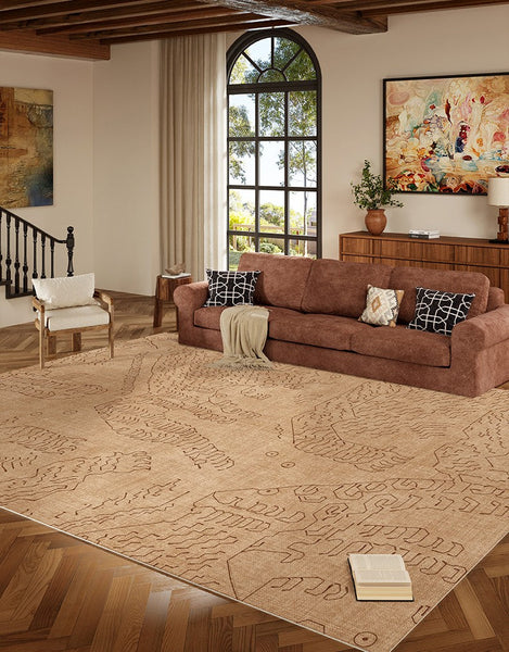 Modern Rugs for Dining Room, Bedroom Modern Rugs, Abstract Geometric Modern Rugs, Contemporary Modern Rugs for Living Room-Art Painting Canvas