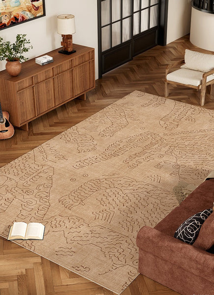 Modern Rugs for Dining Room, Bedroom Modern Rugs, Abstract Geometric Modern Rugs, Contemporary Modern Rugs for Living Room-Art Painting Canvas