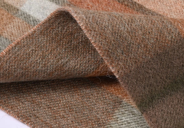 Warm Winter Scarf, Cold Weather Scarf, Soft Cashmere Scarf for Women, Checked Scarf Winter Wool Scarf, Elegant Wool Scarves, Holiday Scarf, Fashion Scarf, Christmas Gifts for Her-Art Painting Canvas