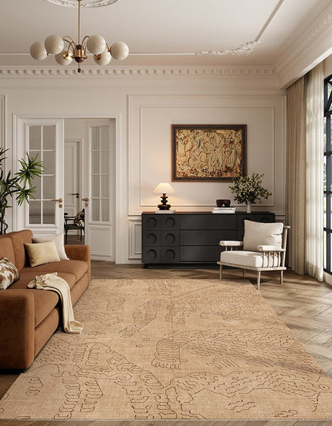 Modern Rugs for Dining Room, Bedroom Modern Rugs, Abstract Geometric Modern Rugs, Contemporary Modern Rugs for Living Room-Art Painting Canvas