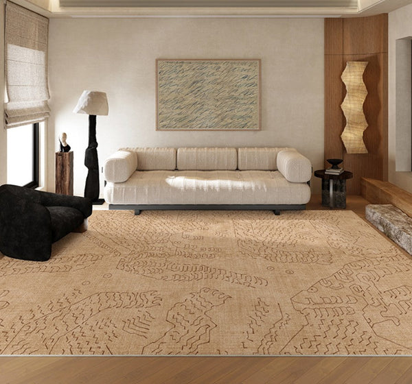 Modern Rugs for Dining Room, Bedroom Modern Rugs, Abstract Geometric Modern Rugs, Contemporary Modern Rugs for Living Room-Art Painting Canvas
