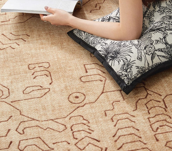 Modern Rugs for Dining Room, Bedroom Modern Rugs, Abstract Geometric Modern Rugs, Contemporary Modern Rugs for Living Room-Art Painting Canvas