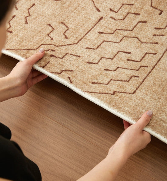 Modern Rugs for Dining Room, Bedroom Modern Rugs, Abstract Geometric Modern Rugs, Contemporary Modern Rugs for Living Room-Art Painting Canvas