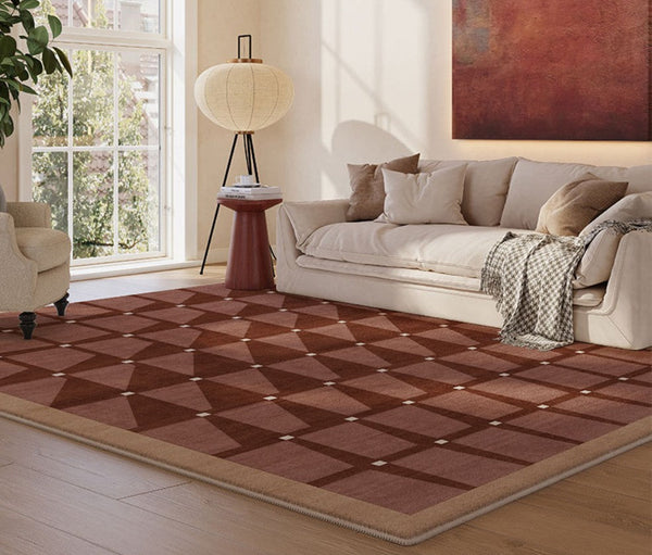 Modern Living Room Rug Ideas, Modern Rugs for Dining Room, Mid Century Modern Rugs Next to Bed, Thick Contemporary Rugs for Bedroom-Art Painting Canvas