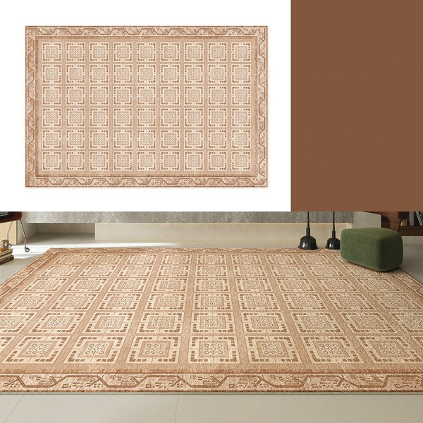 Geometric Modern Rug Ideas for Living Room, Modern Rugs for Living Room, Mid Century Contemporary Area Rugs for Dining Room-Art Painting Canvas