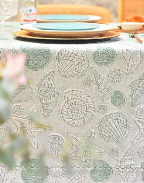 Modern Dining Room Table Cloths, Farmhouse Table Cloth, Wedding Tablecloth, Square Tablecloth for Round Table, Cotton Rectangular Table Covers for Kitchen-Art Painting Canvas