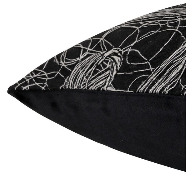 Decorative Pillow for Interior Design, Black Modern Throw Pillows, Simple Modern Throw Pillow for Couch, Modern Sofa Pillow Covers-Art Painting Canvas