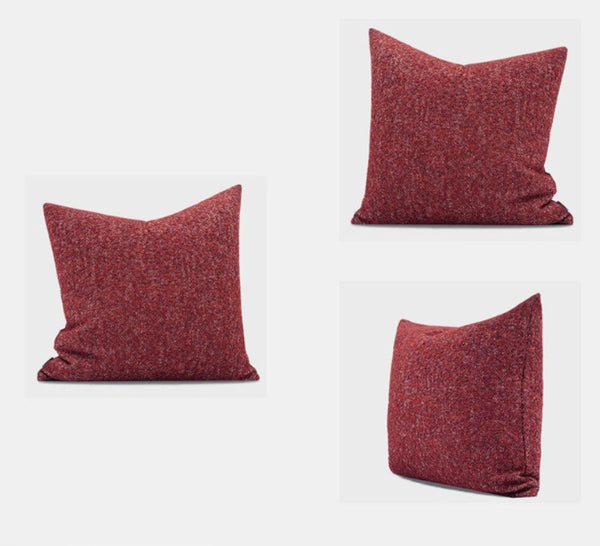 Large Abstract Throw Pillows for Couch, Contemporary Throw Pillow for Living Room, Red Modern Square Pillows, Modern Sofa Throw Pillows-Art Painting Canvas