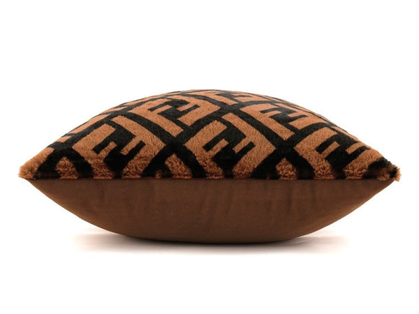 Decorative Pillow Covers, Brown Modern Pillows for Couch, Abstract Decorative Throw Pillows for Living Room, Large Modern Sofa Pillow Cases-Art Painting Canvas