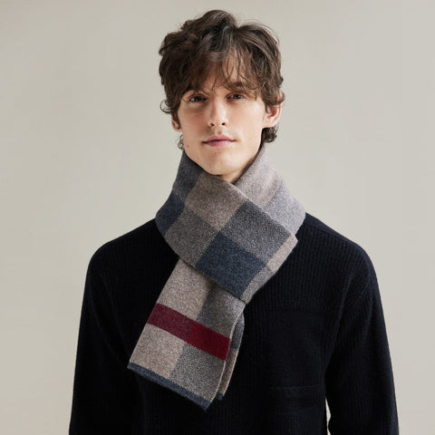 Thick Wool Scarf, Modern Fashion Scarf, Formal Men Scarf Styles, Casual Scarf Men, Men's Winter Scarf, Men's Wool Scarf Winter, Business Wool Scarf for Gentleman-Art Painting Canvas