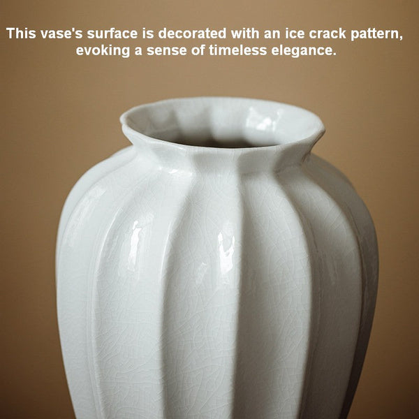 Large Flower Vases on Table, Centerpiece Ceramic Bud Vases, Porcelain Flower Vases, Handmade Water Holding Flower Vase-Art Painting Canvas