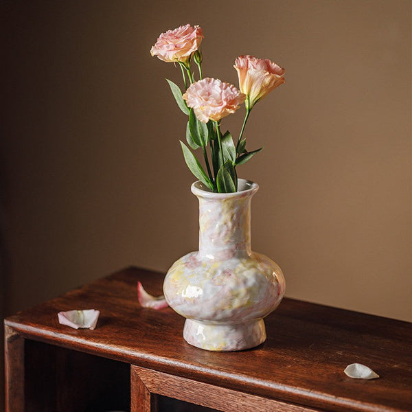 Modern Bouquet Flower Vases, Handmade Water Holding Flower Vases, Centerpiece on Dining Table, Large Flower Vase on Table, Pottery Flower Vases-Art Painting Canvas