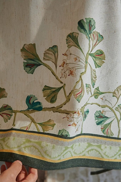 Extra Large Modern Rectangular Tablecloth for Dining Room Table, Ginkgo Leaves Table Covers, Square Tablecloth for Kitchen, Large Tablecloth for Round Table-Art Painting Canvas