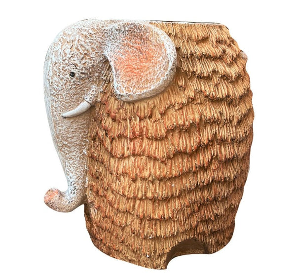 Large Elephant Flowerpot, Modern Animal Statue for Garden Ornaments, Animal Flower Pot, Resin Statue for Garden, Villa Outdoor Decor Gardening Ideas-Art Painting Canvas