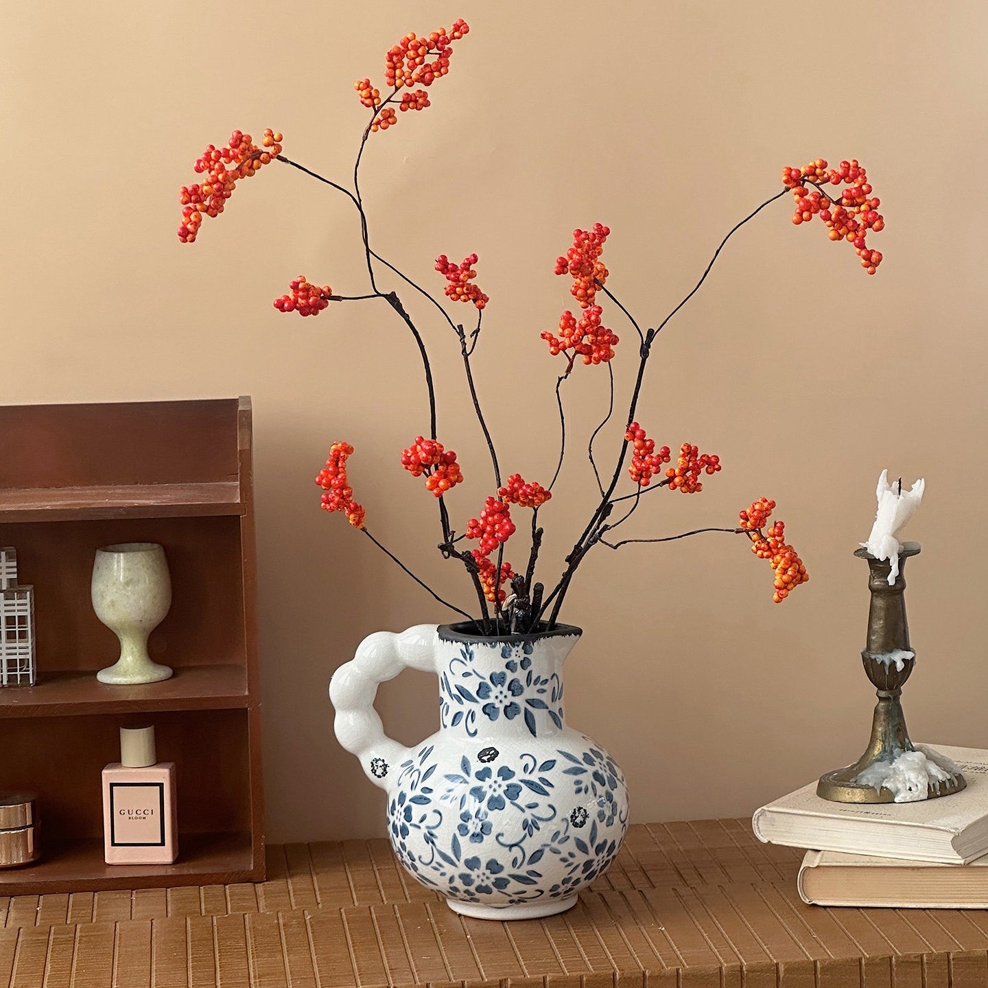 Rustic Porcelain Ceramic Bud Vase, Handmade Water Holding Flower Vase, Small Table Decor, Modern Living Room Accent, Unique Gift