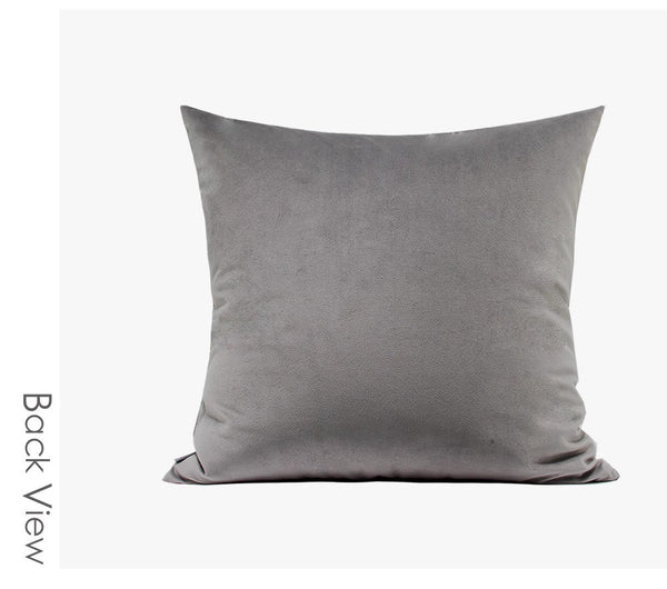 Modern Sofa Throw Pillows, Light Grey Abstract Contemporary Throw Pillow for Living Room, Large Decorative Throw Pillows for Couch-Art Painting Canvas