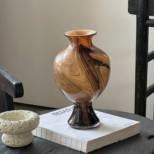 Modern Vases for Flowers, Unique Handmade Glass Bud Vases, Vintage Glass Flower Vases, Flower Vases on Table-Art Painting Canvas