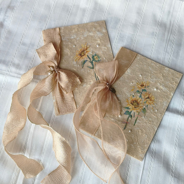 Creative Birthday Greeting Card, Beautiful Valentine's Day Greeting Card, Unique Anniversary Greeting Card to Lovers, Bowknot Greeting Cards, Original Handmade Wedding Greeting Card-Art Painting Canvas