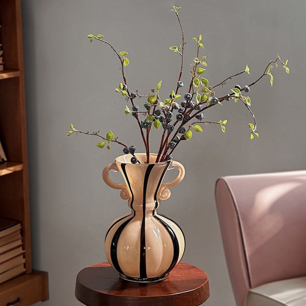 Creative Modern Vases for Living Room, Flower Vases on Table, Modern Glass Flower Vases, Glass Flower Vases, Handmade Glass Bud Vases-Art Painting Canvas