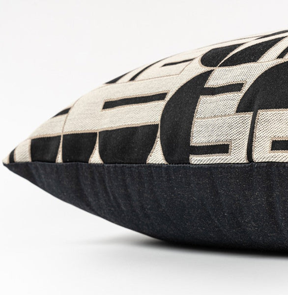 Geometric Contemporary Pillows, Abstract Decorative Throw Pillows, Square Modern Throw Pillows for Couch, Large Simple Throw Pillow for Interior Design-Art Painting Canvas