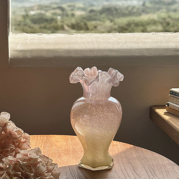 Bouquet Flower Vase, Vintage Glass Flower Vases, Creative Modern Vases for Living Room, Glass Bud Vases, Handmade Flower Vases on Table-Art Painting Canvas