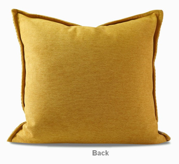 Large Yellow Square Modern Throw Pillows for Couch, Contemporary Modern Sofa Pillows, Simple Decorative Throw Pillows, Large Throw Pillow for Interior Design-Art Painting Canvas