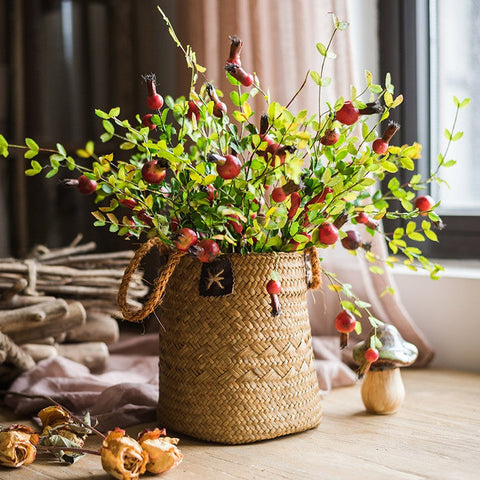 Pomegranate Branch, Beautiful Flower Arrangement Ideas for Home Decoration, Table Centerpiece, Artificial Fruit Plants, Spring Artificial Floral for Dining Room-Art Painting Canvas