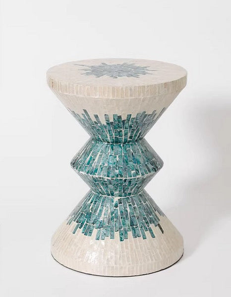 Modern Side Table, Shell Small Sofa Side Table, Contemporary Bedside Table, Bedside Small Side Table, Small End Table, Portable Casual Side Table, Creative Coffee Table, Contemporary Side Table-Art Painting Canvas