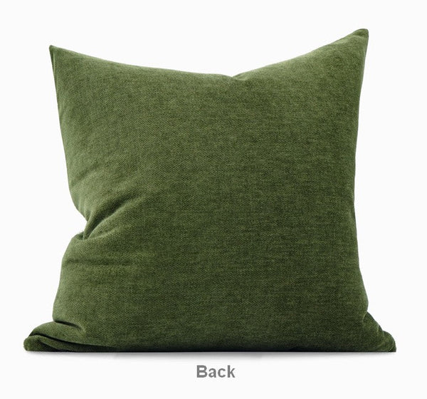 Green White Modern Sofa Pillows, Large Square Modern Throw Pillows for Couch, Simple Throw Pillow for Interior Design, Large Decorative Throw Pillows-Art Painting Canvas